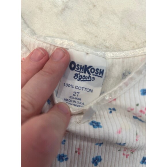 Vintage VTG Osh Kosh Vintage VTG floral wafle knit short sleeve 2T t-shirt - Picture 2 of 4